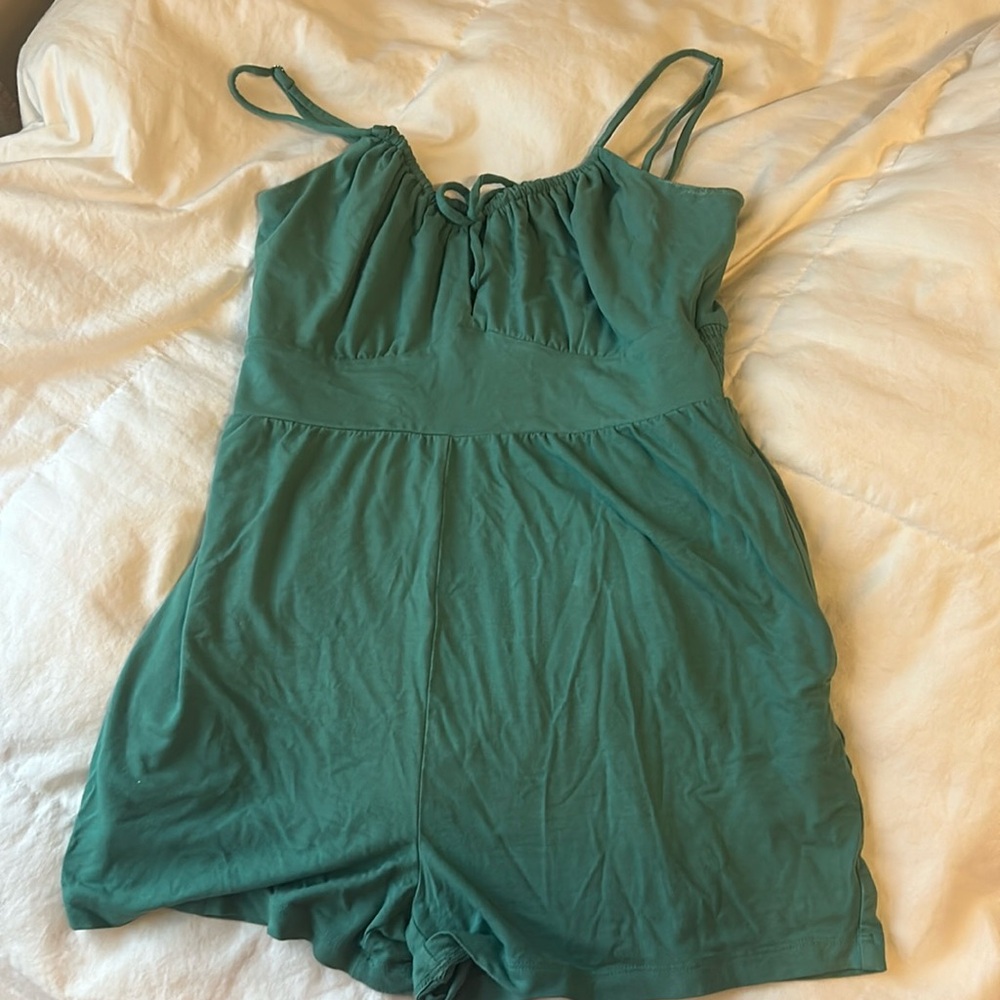 Loft beach teal romper
